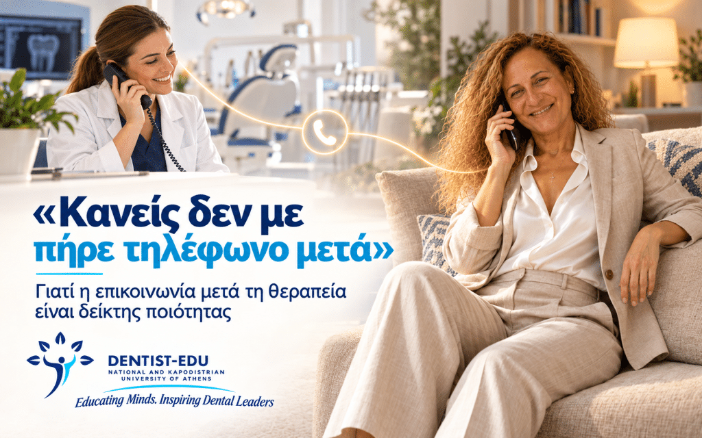 Ενημερωμένη συγκατάθεση στην οδοντιατρική Η ενημερωμένη συγκατάθεση στην οδοντιατρική απαιτεί πραγματική κατανόηση, όχι μόνο μια υπογραφή. Πρακτικά παραδείγματα για σαφή ενημέρωση και συμμετοχή του ασθενούς.